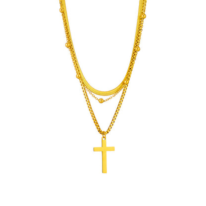 Layered Cross Necklace