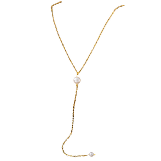 Riviera Lariat Pearl Necklace