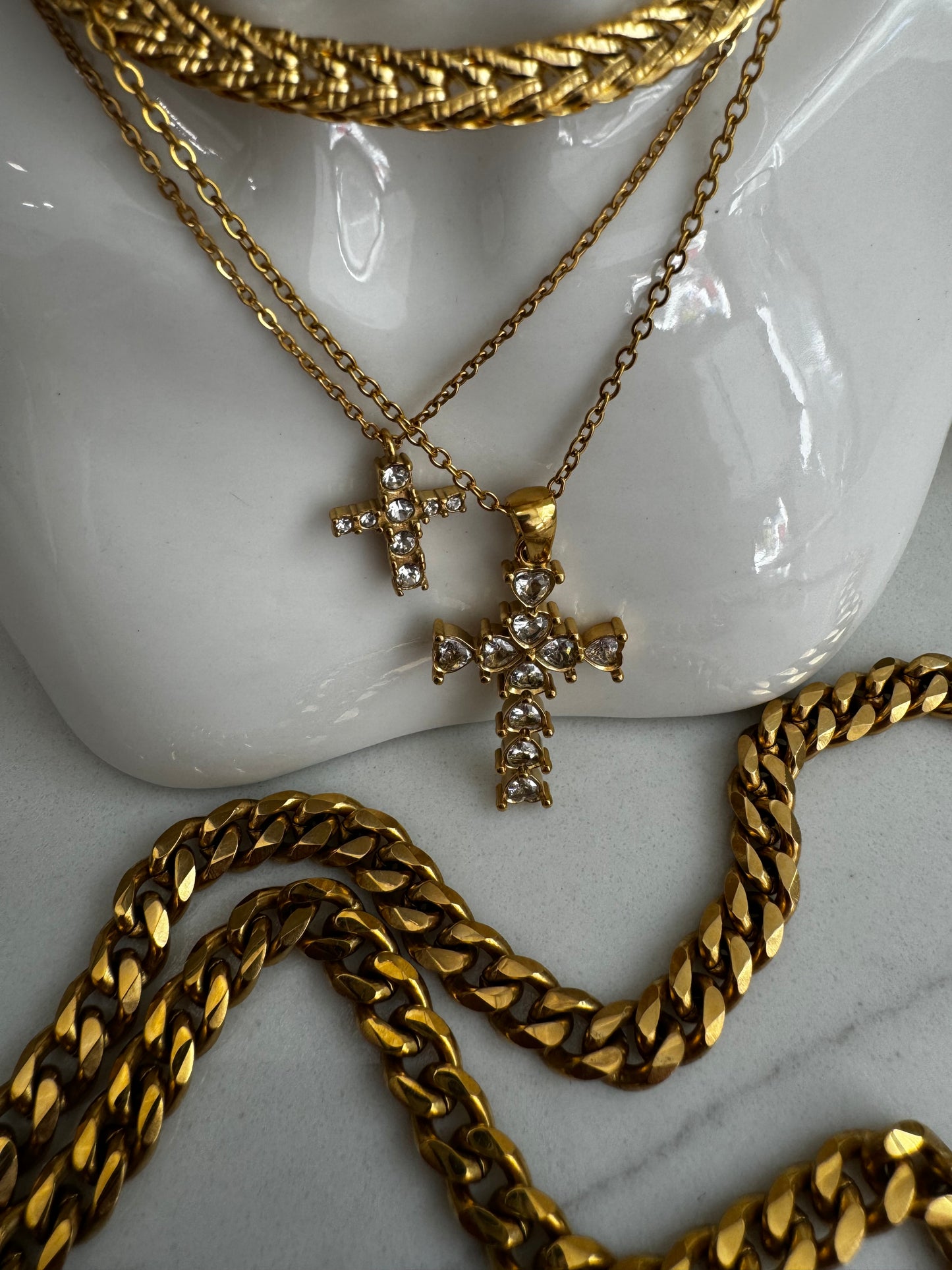 Baby Cross Diamond Necklace