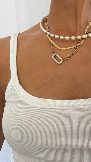Golden Coastline Pearl Necklace