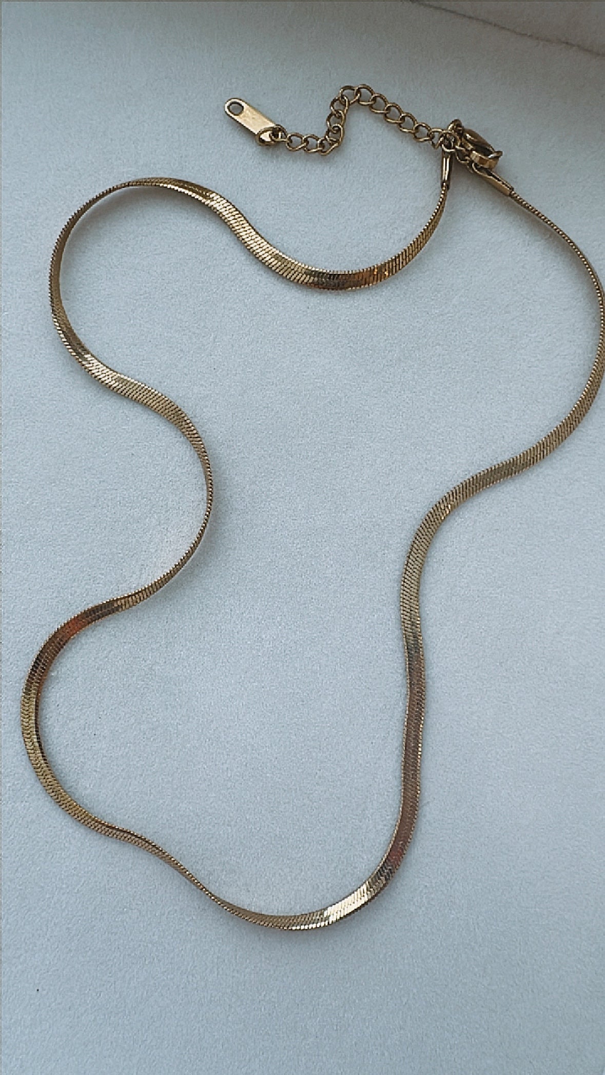 Dainty Gold Herringbone Chain