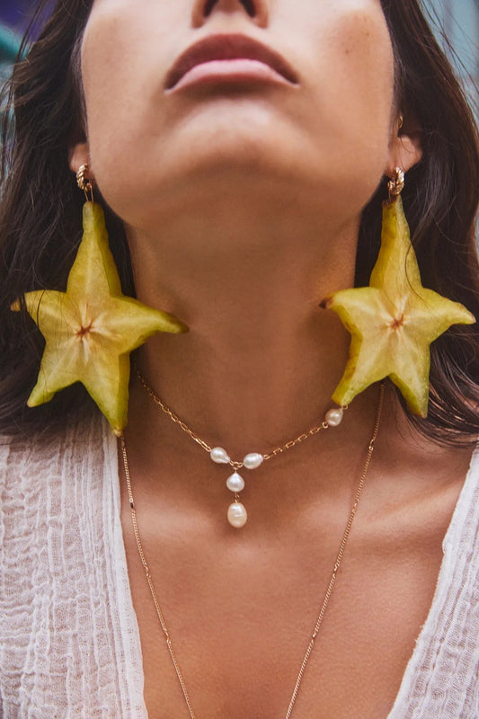 Sunset Pearl Drop Necklace