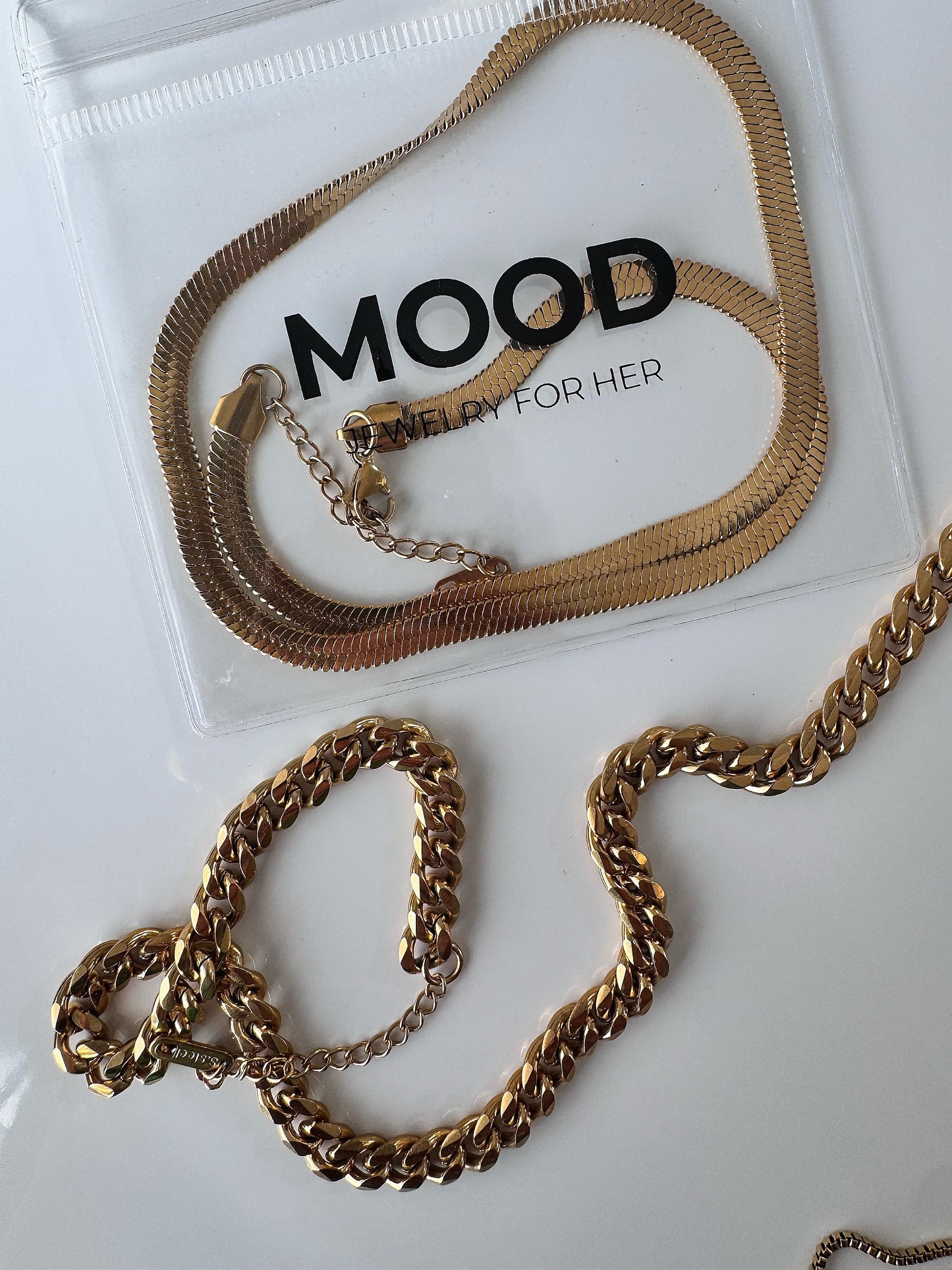 Bold Gold Herringbone Chain