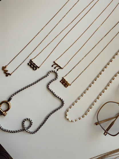 Angel Number Necklace – 18k Gold Plated, Waterproof, Tarnish-Free, Hypoallergenic Jewelry