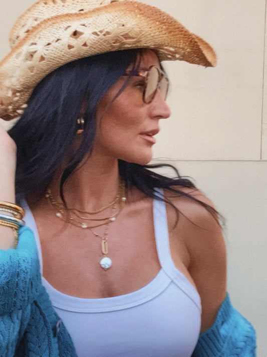 Sunlit Drop Pearl Necklace