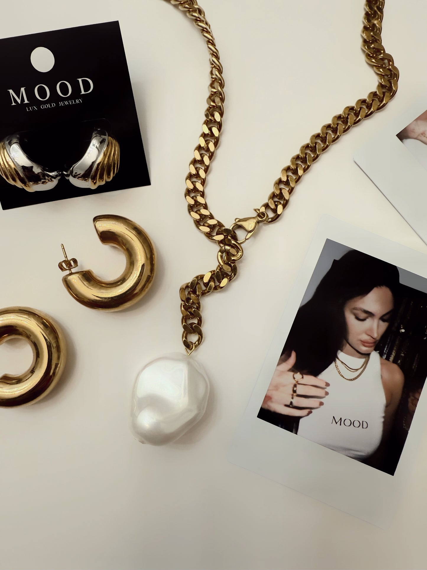 Adjustable Chain Pearl Necklace