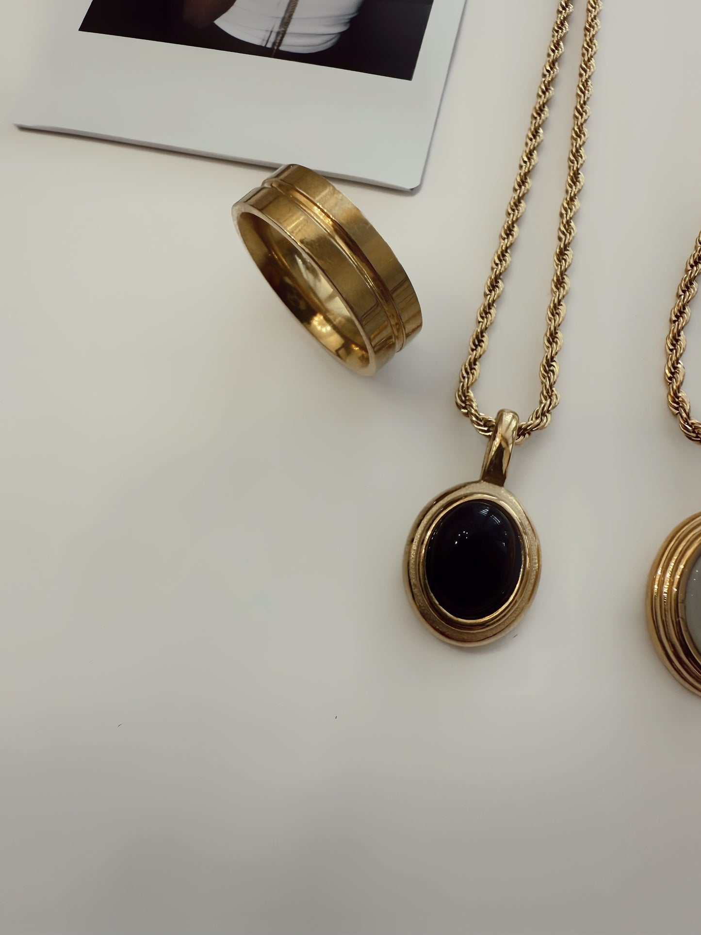18K Gold—Black Pearl Amulet