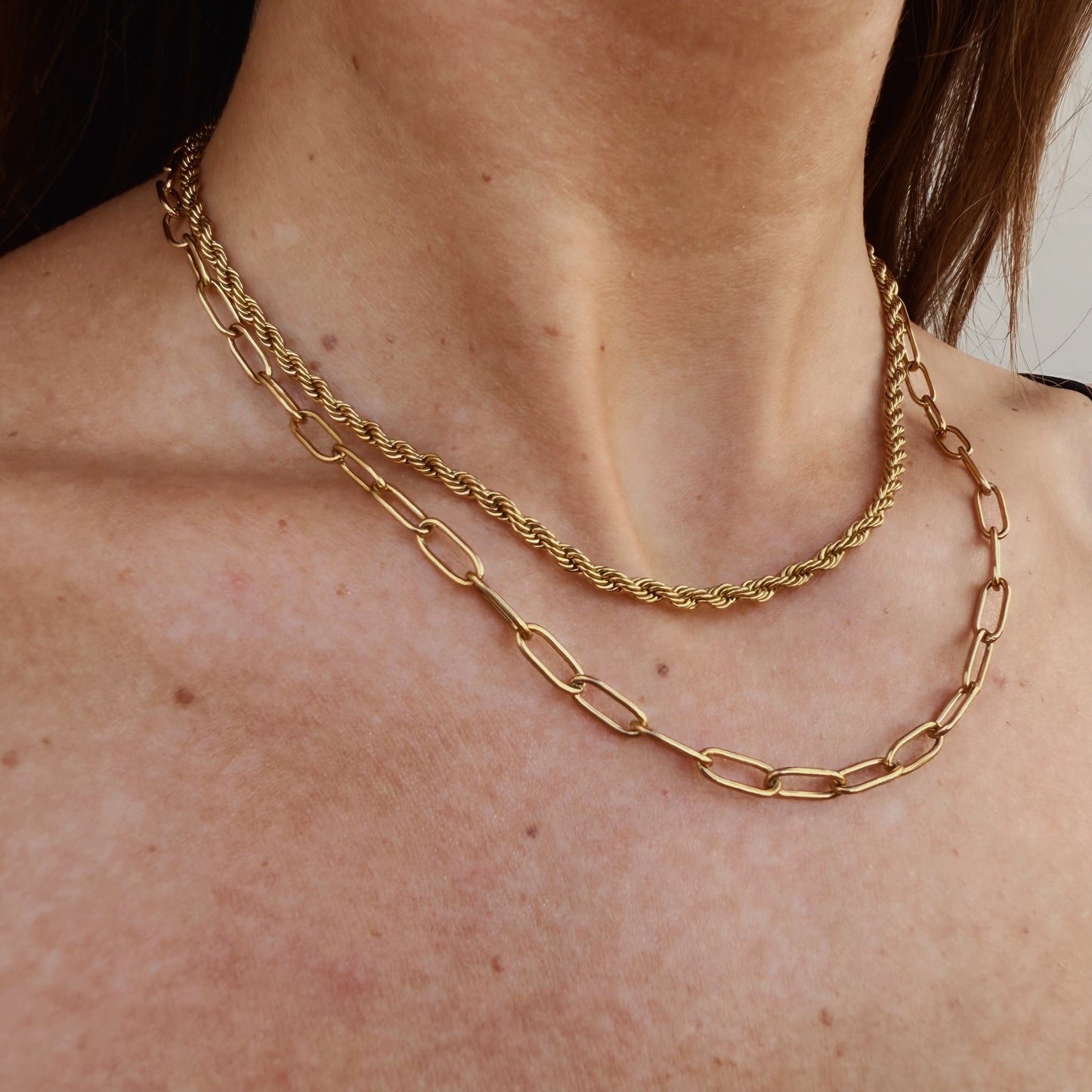 Dainty Paper Clip Necklace
