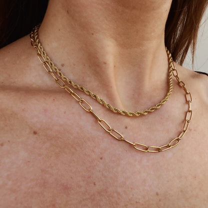 Dainty Paper Clip Necklace