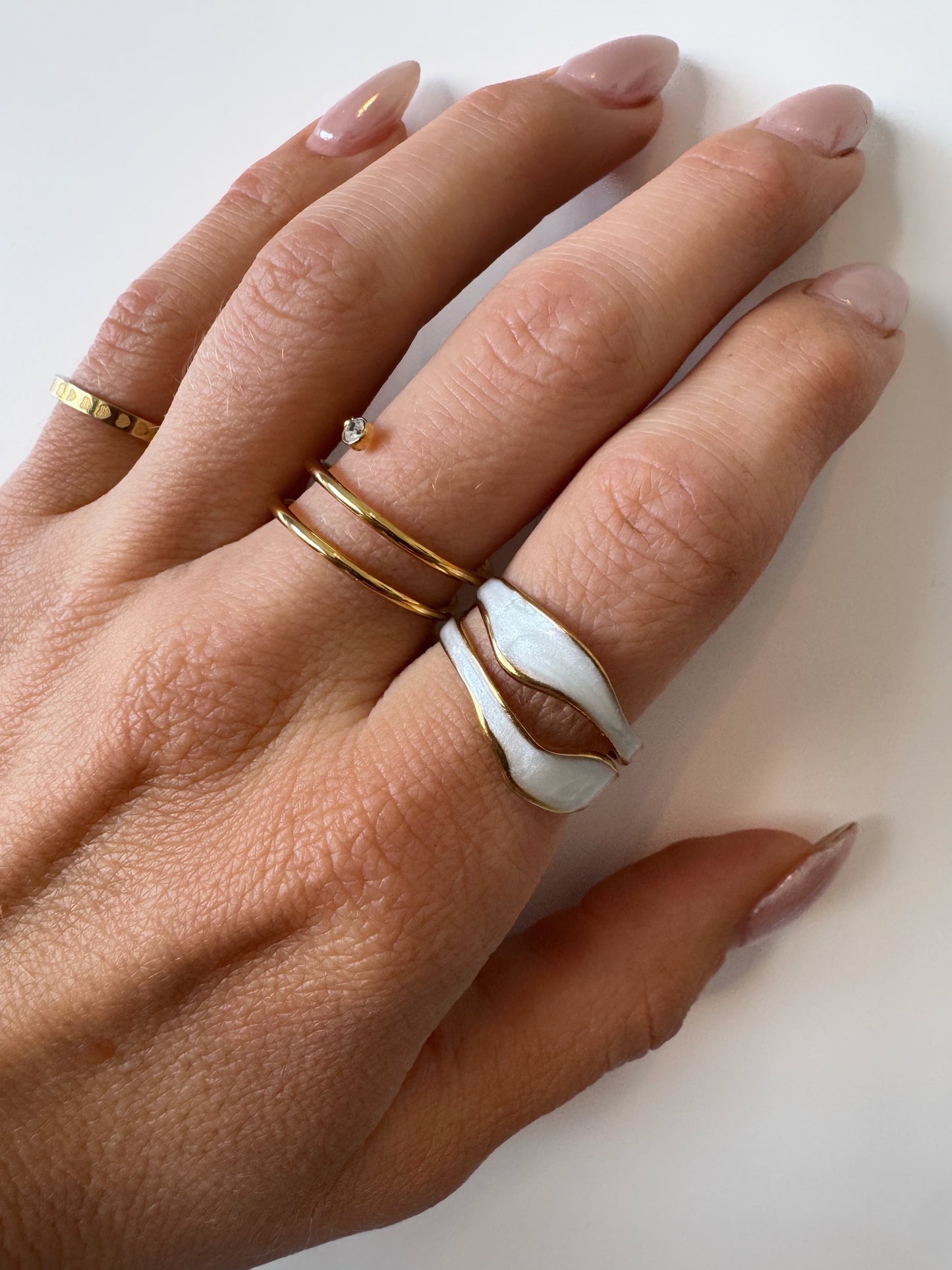 Pearlized Double Stack Ring