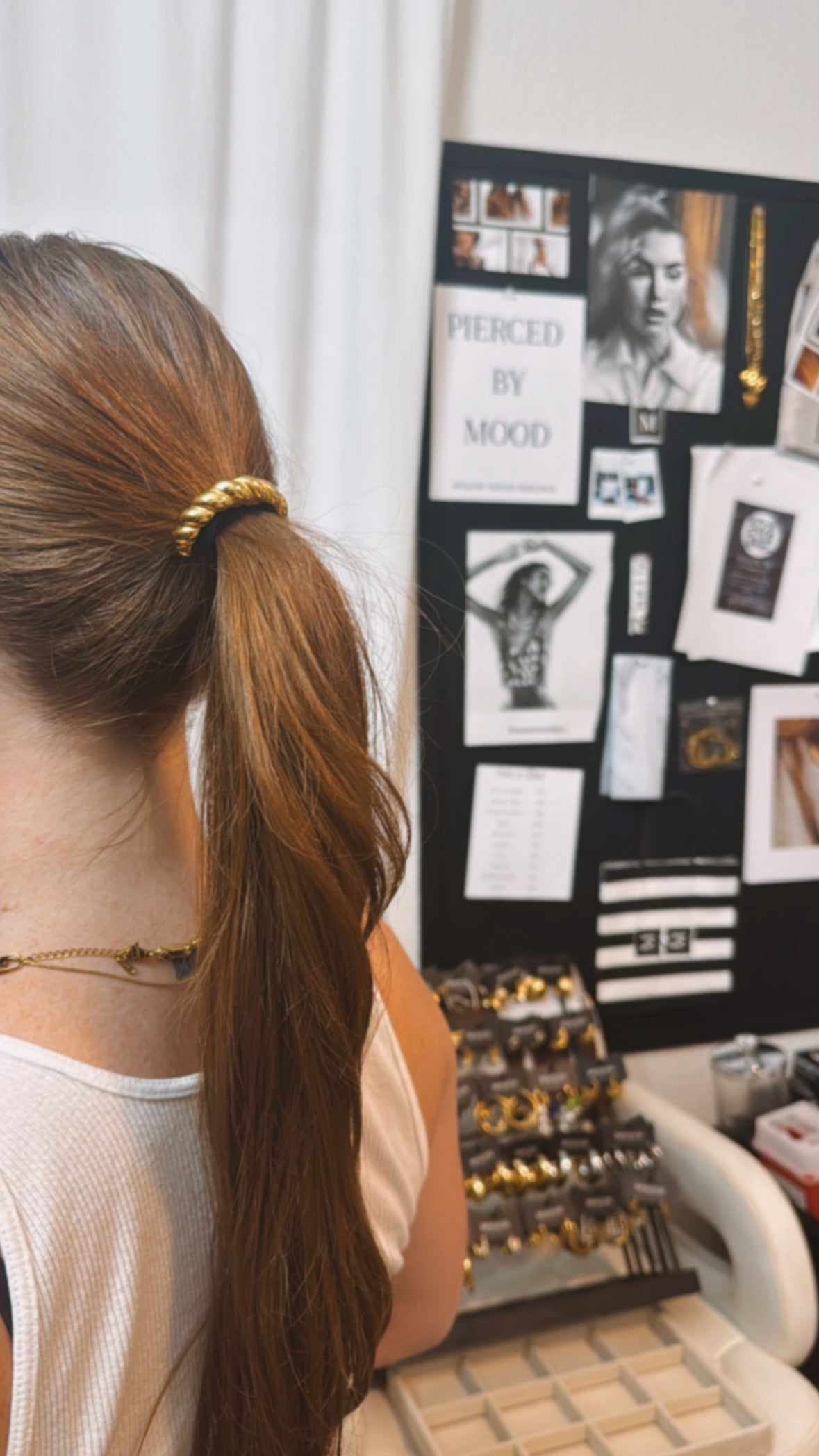 Gold French Twist Hair Tie