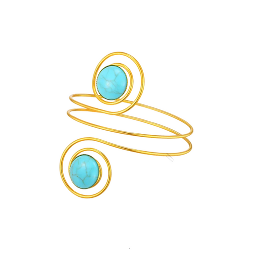 Turquoise Spiral Cuff
