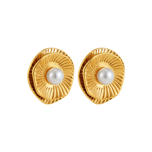 Soleil Shell Pearl Earrings
