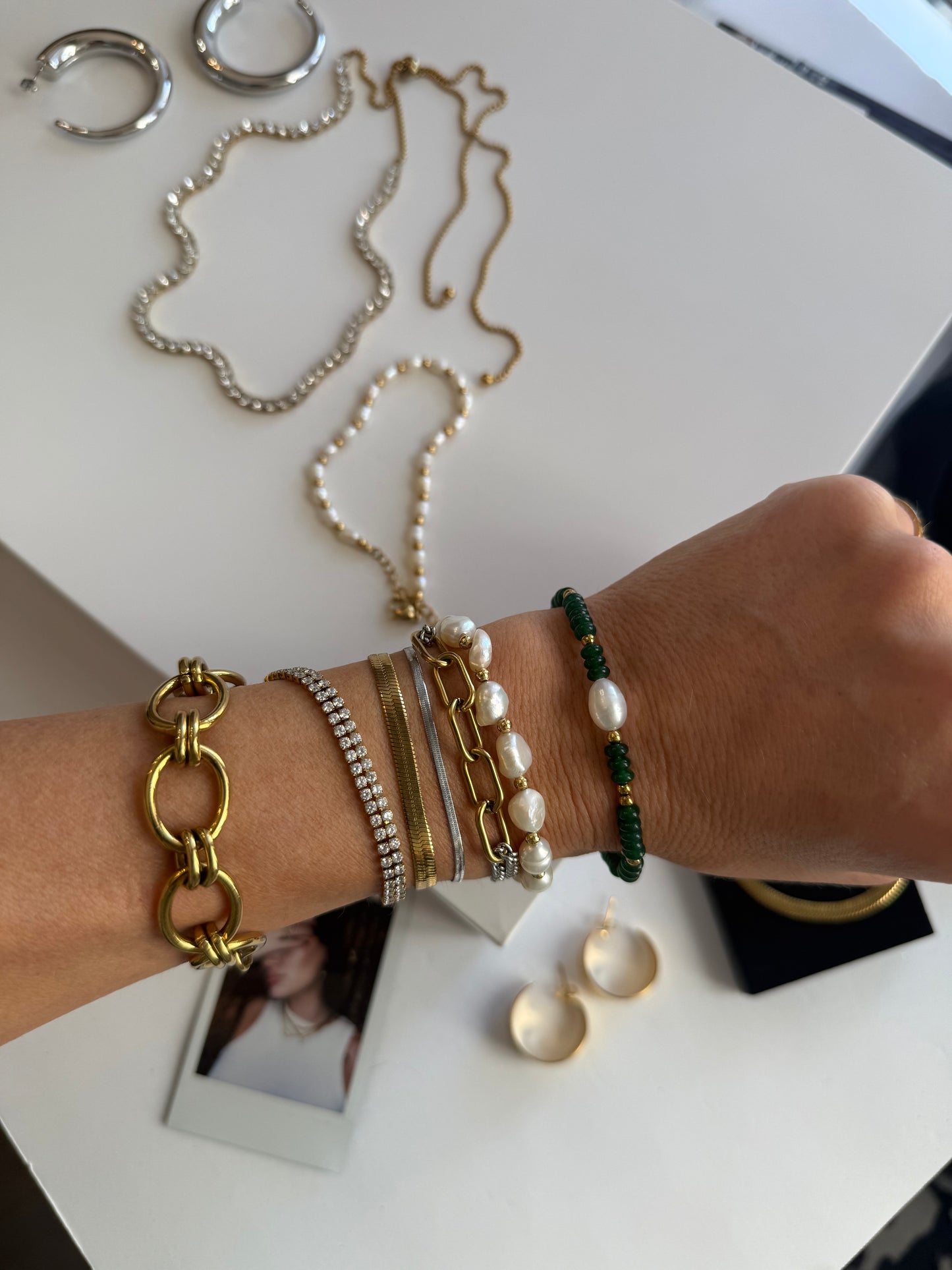 Emerald Pearl Bracelet