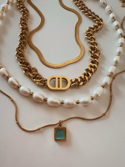 Golden Coastline Pearl Necklace
