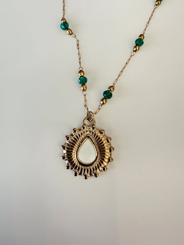 Emerald Sunstone Necklace