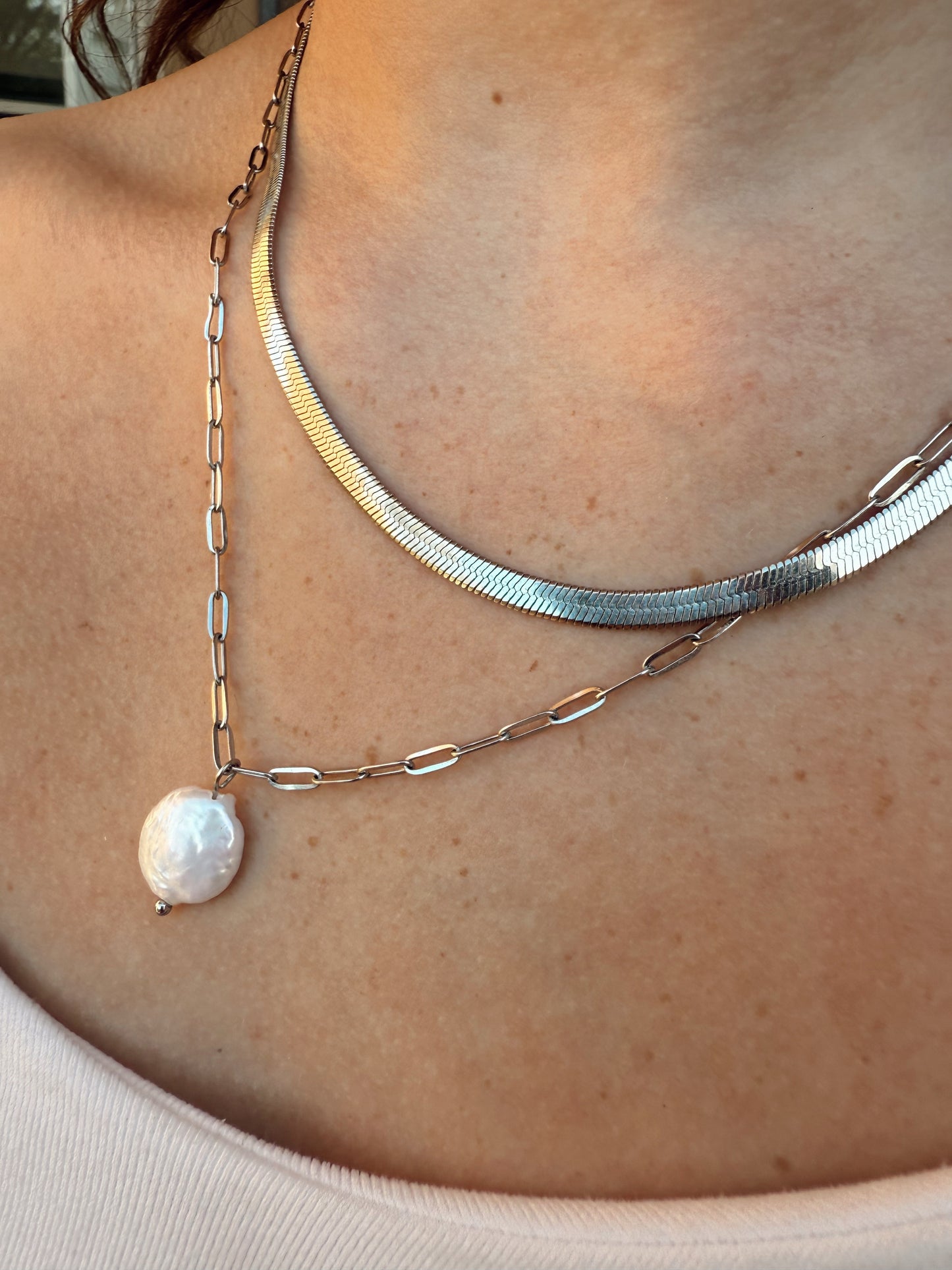 Lena Silver Pearl Drop