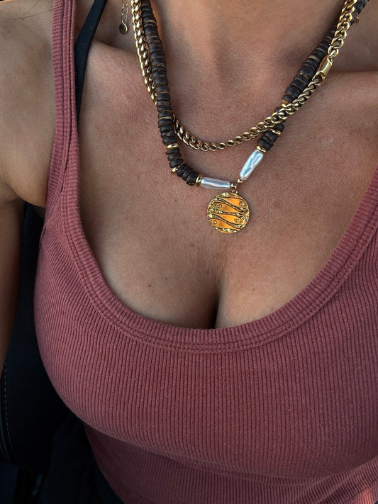 Take me to Tulum Medallion Necklace