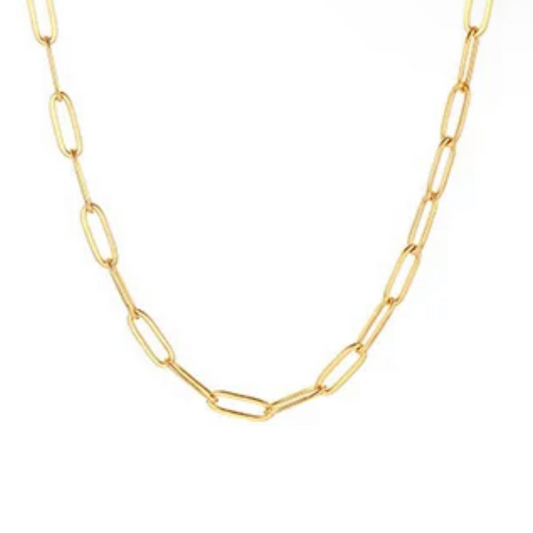 Dainty Paper Clip Necklace