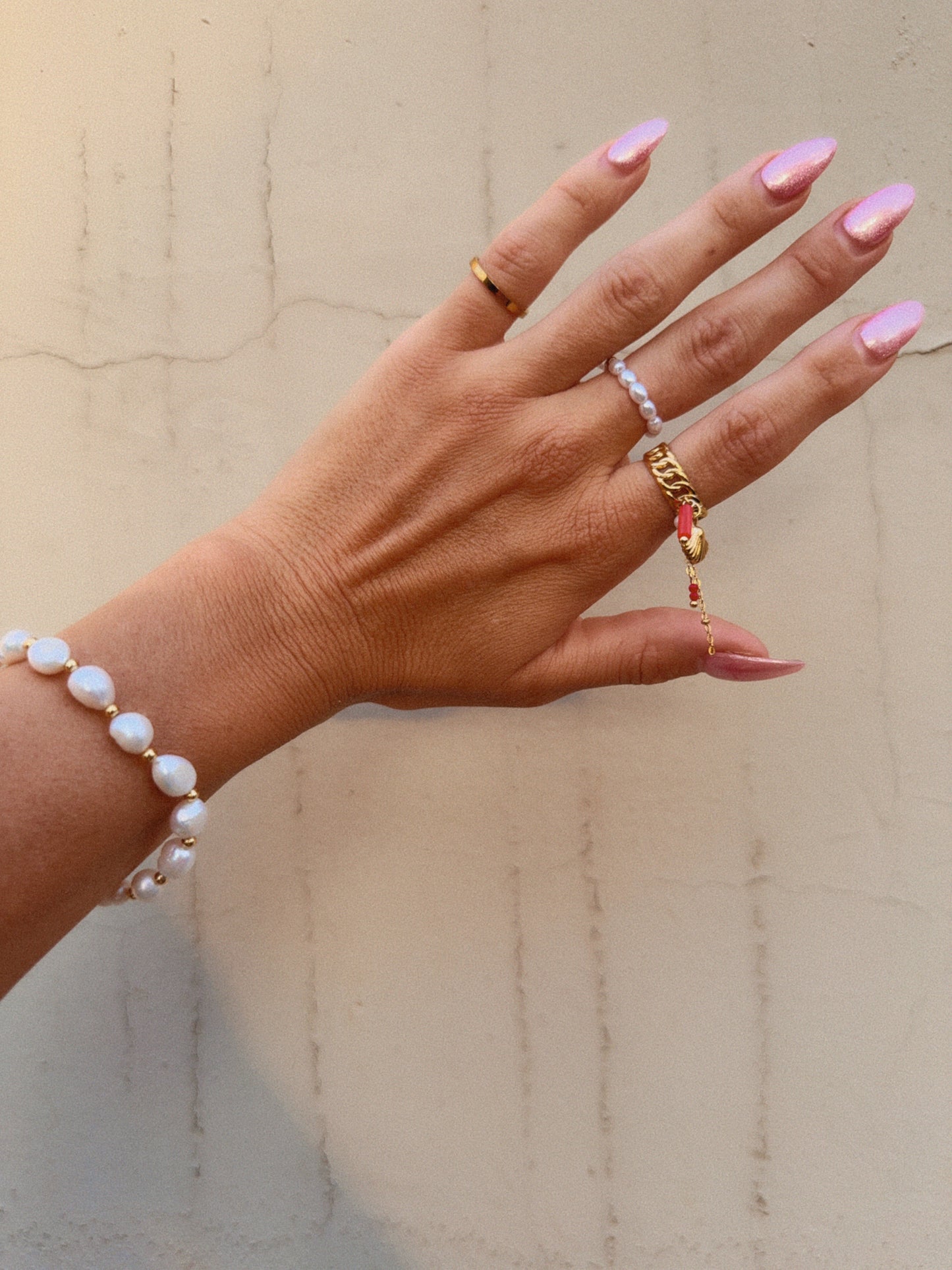 Coral Tide Charm Ring