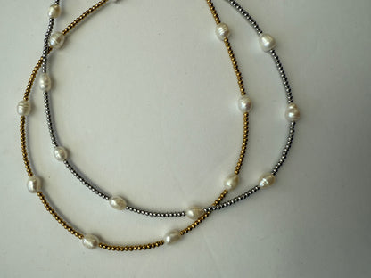 Sunkissed Drifter Pearl Necklace