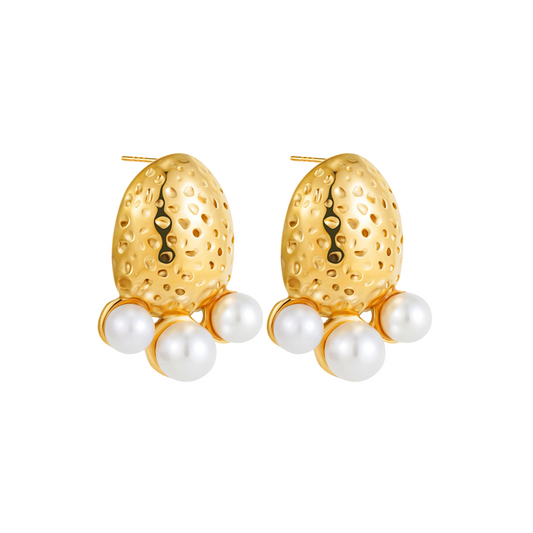 Cluster Pearls Earrings