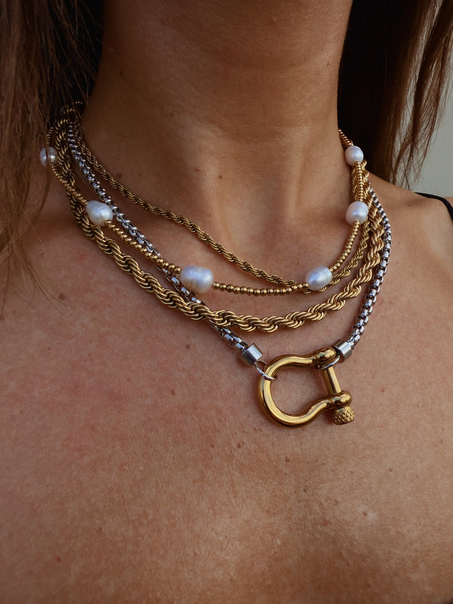 18K Gold Bold Henry Rope Stacking Necklace