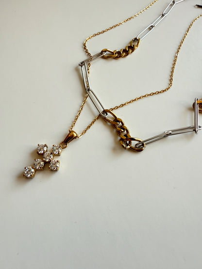 Luca Diamond Cross Necklace