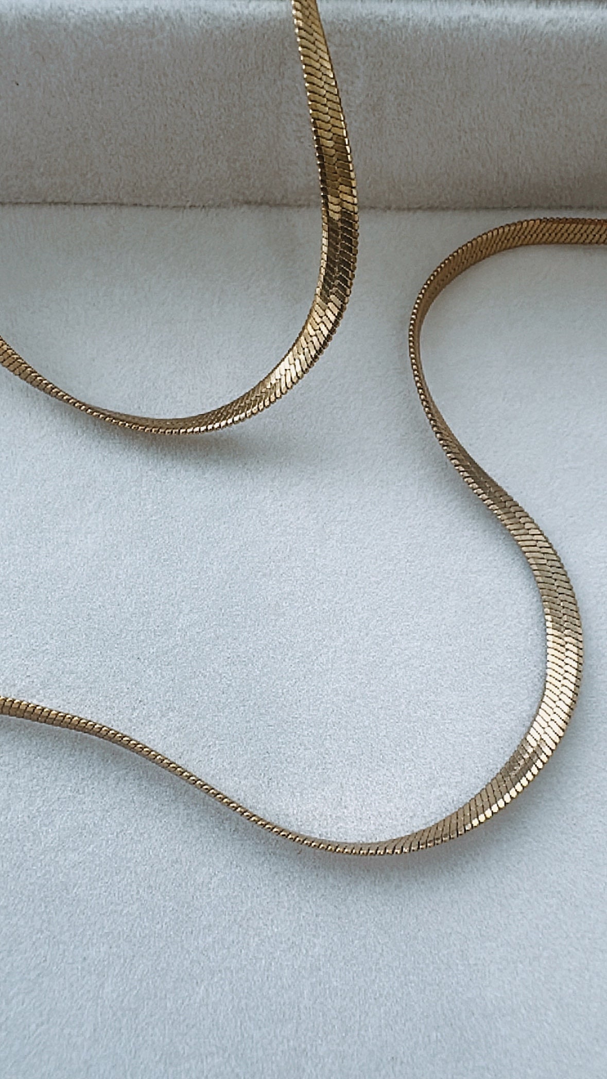 Dainty Gold Herringbone Chain