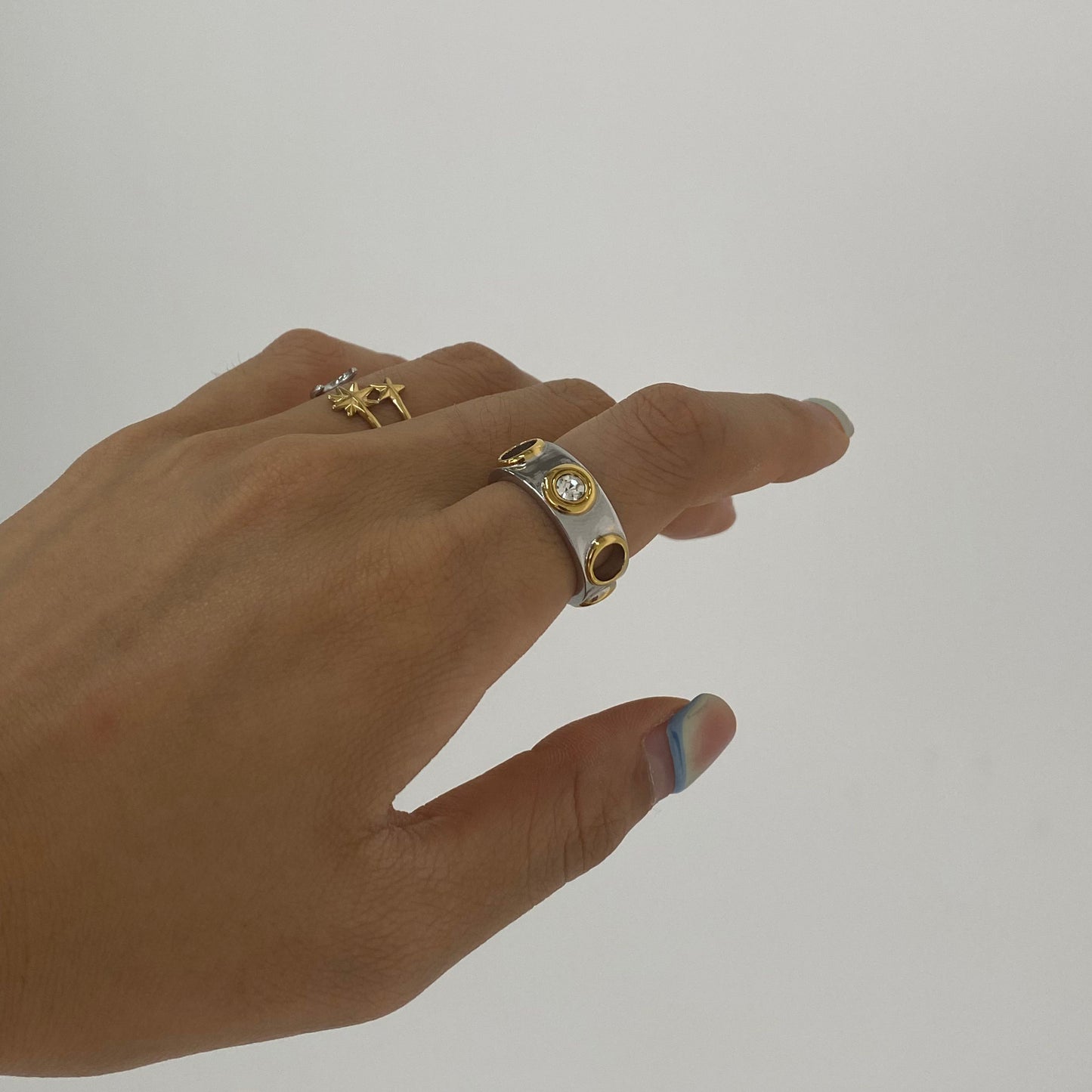 Mixed Halo Ring