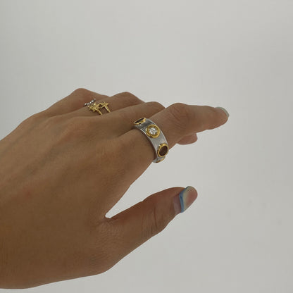 Mixed Halo Ring