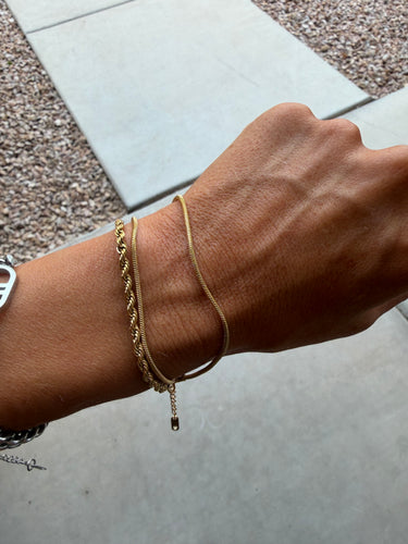 3 Layered Gold Pre-Stack Bracelet
