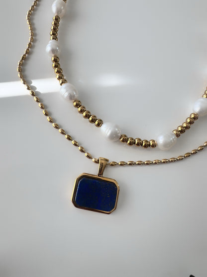 Santorini Blue Pendant Necklace