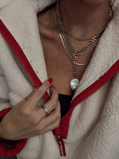 Adjustable Chain Pearl Necklace