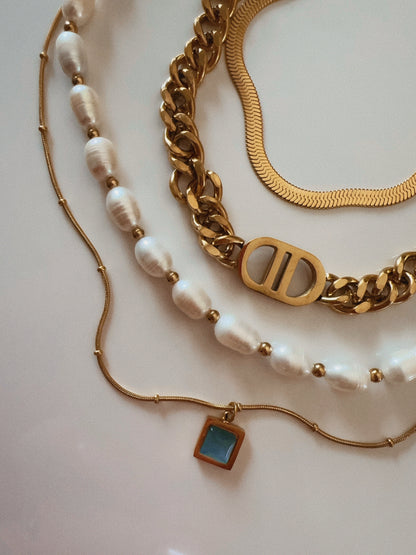 Golden Coastline Pearl Necklace