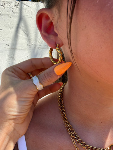 Twisted Gold Hoops