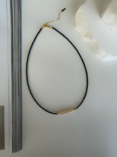After Dark Pearl Beaded Necklace
