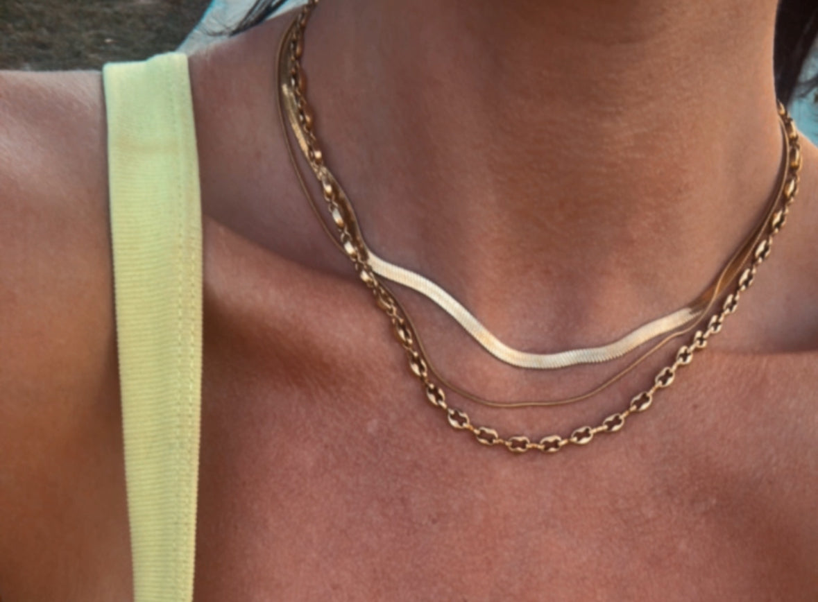 The Lazy Girl Necklace Set- Looks stacked, Feels Effortless.