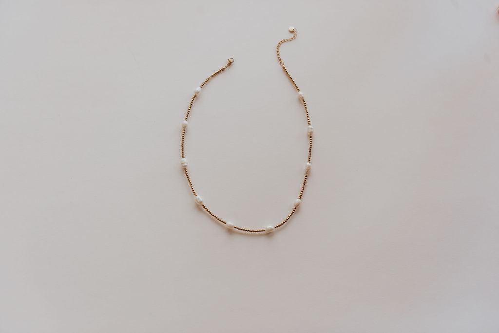 Sunkissed Drifter Pearl Necklace