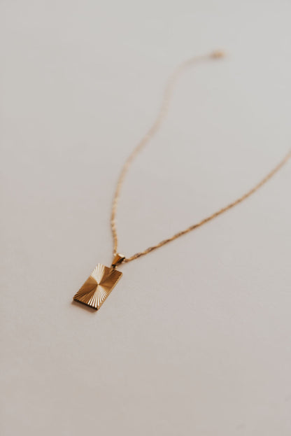 Golden Ray Pendant Necklace