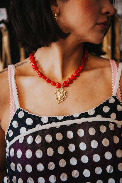 Scarlett Heart Statement Necklace