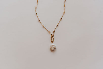 Sunlit Drop Pearl Pendant Necklace
