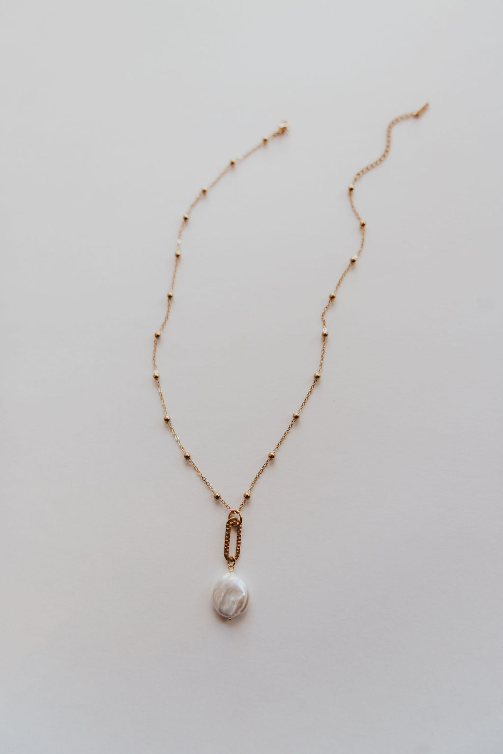 Sunlit Drop Pearl Pendant Necklace