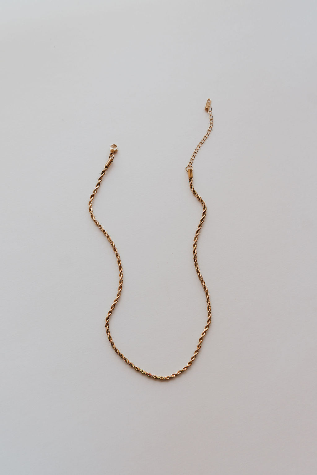 18K Gold Dainty Henry Rope Stacker Necklace