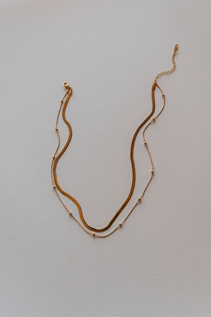 Agnes Gold Pre-Stacked Necklace