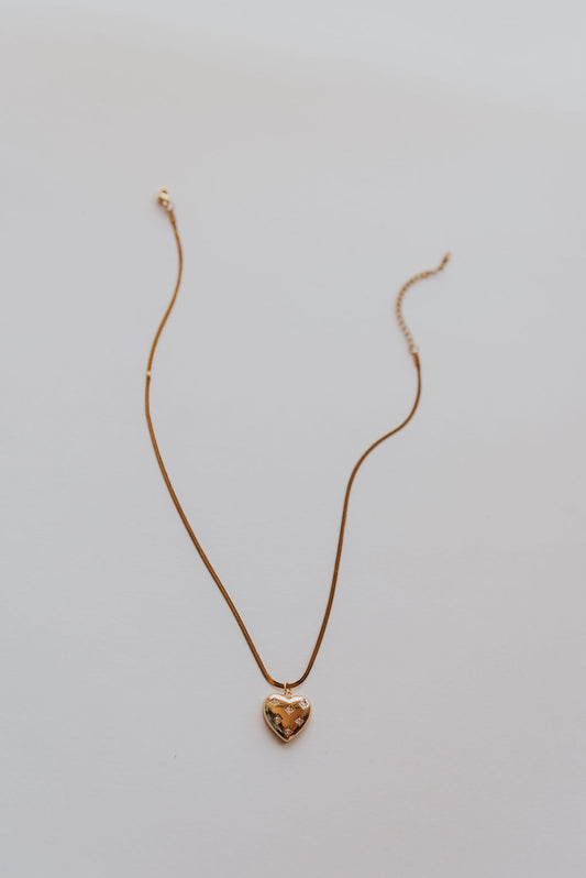 Diamond Dot Heart Necklace