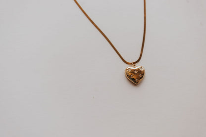 Diamond Dot Heart Necklace