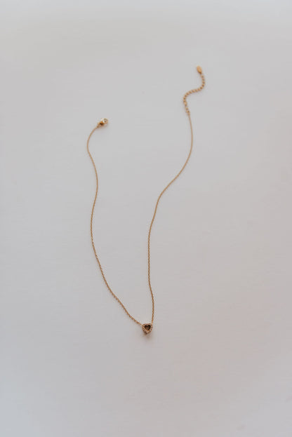 Dainty Diamond Heart Necklace