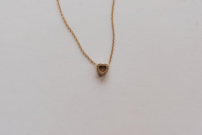 Dainty Diamond Heart Necklace