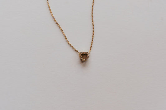 Dainty Diamond Heart Necklace
